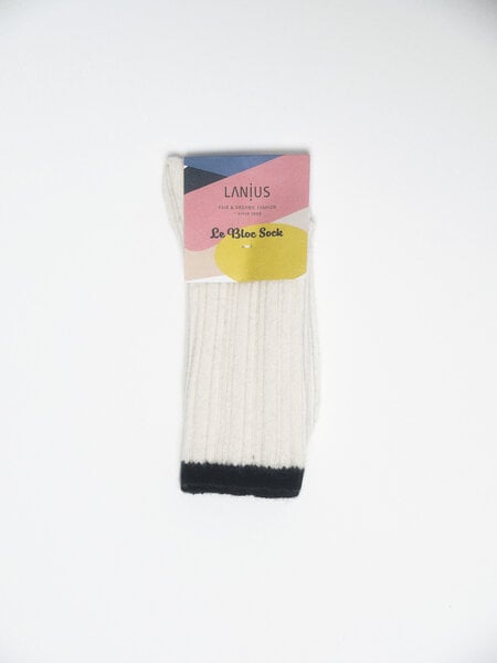 LANIUS Rippenstrick-Socken aus Bio-Baumwolle mit Bio-Schurwolle von LANIUS