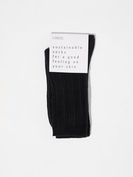 LANIUS Rippenstrick Socken aus Bio-Baumwolle und Bio-Schurwolle von LANIUS