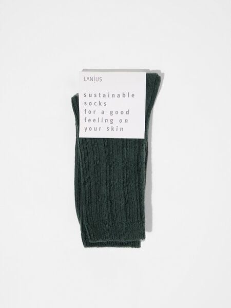 LANIUS Rippenstrick Socken aus Bio-Baumwolle und Bio-Schurwolle von LANIUS