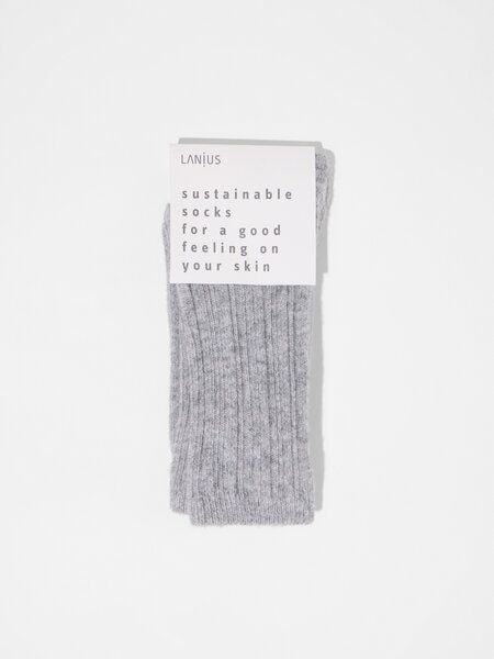 LANIUS Rippenstrick Socken aus Bio-Baumwolle und Bio-Schurwolle von LANIUS
