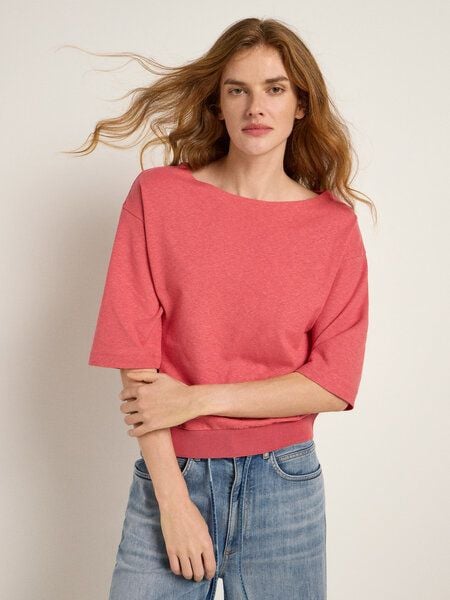 LANIUS Shirt mit überschnittener Schulter aus Hanf und Bio-Baumwolle von LANIUS