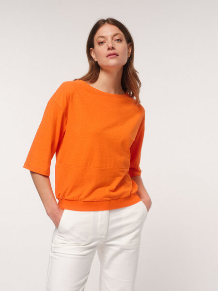 LANIUS Shirt mit überschnittener Schulter aus Hanf und Bio-Baumwolle von LANIUS