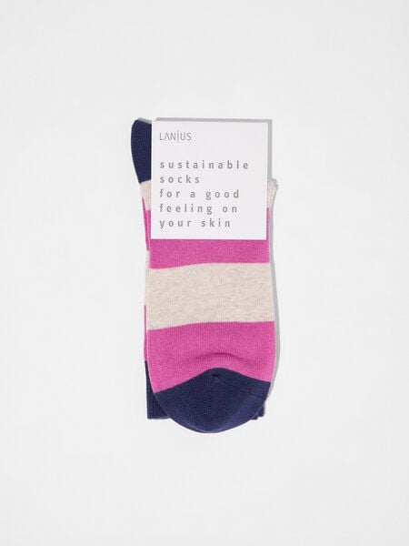 LANIUS Socken mit Blockstreifen (GOTS) von LANIUS