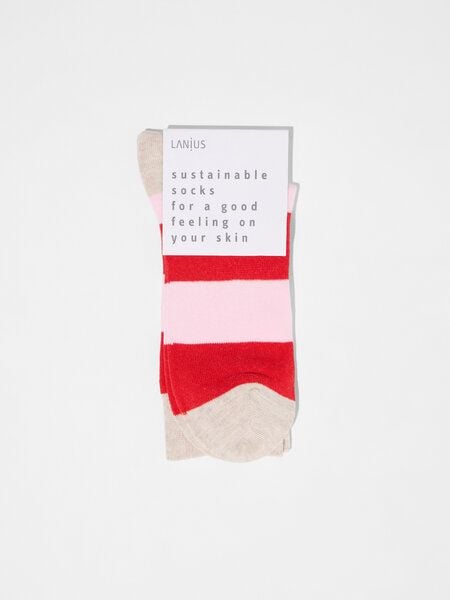 LANIUS Socken mit Blockstreifen (GOTS) von LANIUS