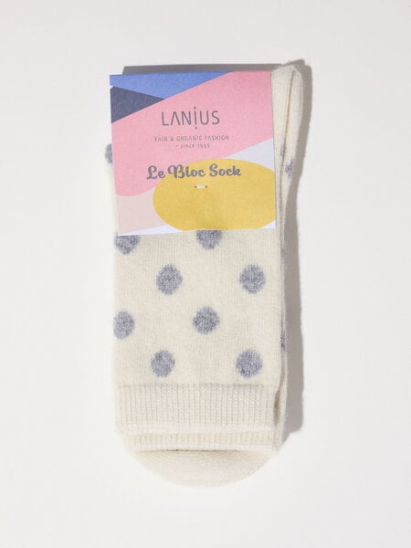 LANIUS Socken mit Punkten aus Bio-Baumwolle und Bio-Schurwolle von LANIUS