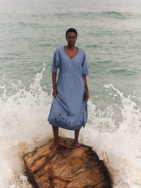 LANIUS Streifenkleid (GOTS) aus Bio-Baumwolle von LANIUS