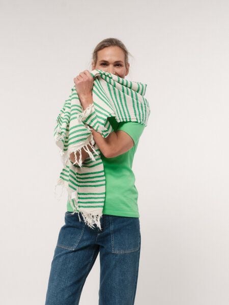 LANIUS Streifenschal aus recycelter Baumwolle und Bio-Baumwolle von LANIUS