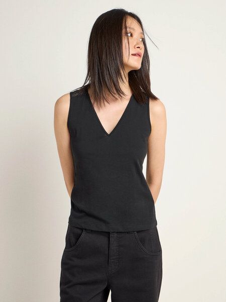 LANIUS Top mit Spitzeneinsatz aus Bio-Baumwolle von LANIUS