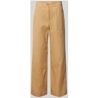 Lanius Flared Stoffhose mit Ziernähten Modell 'Marlene' in Beige, Größe 38 von LANIUS