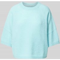 Lanius Strickshirt aus Alpaka-Mix mit Rundhalsausschnitt in Aqua, Größe 38 von LANIUS