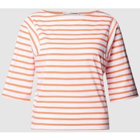 Lanius T-Shirt mit U-Boot-Ausschnitt in Apricot, Größe 44 von LANIUS