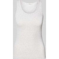 Lanius Tanktop in Ripp-Optik in Hellgrau Melange, Größe 44 von LANIUS
