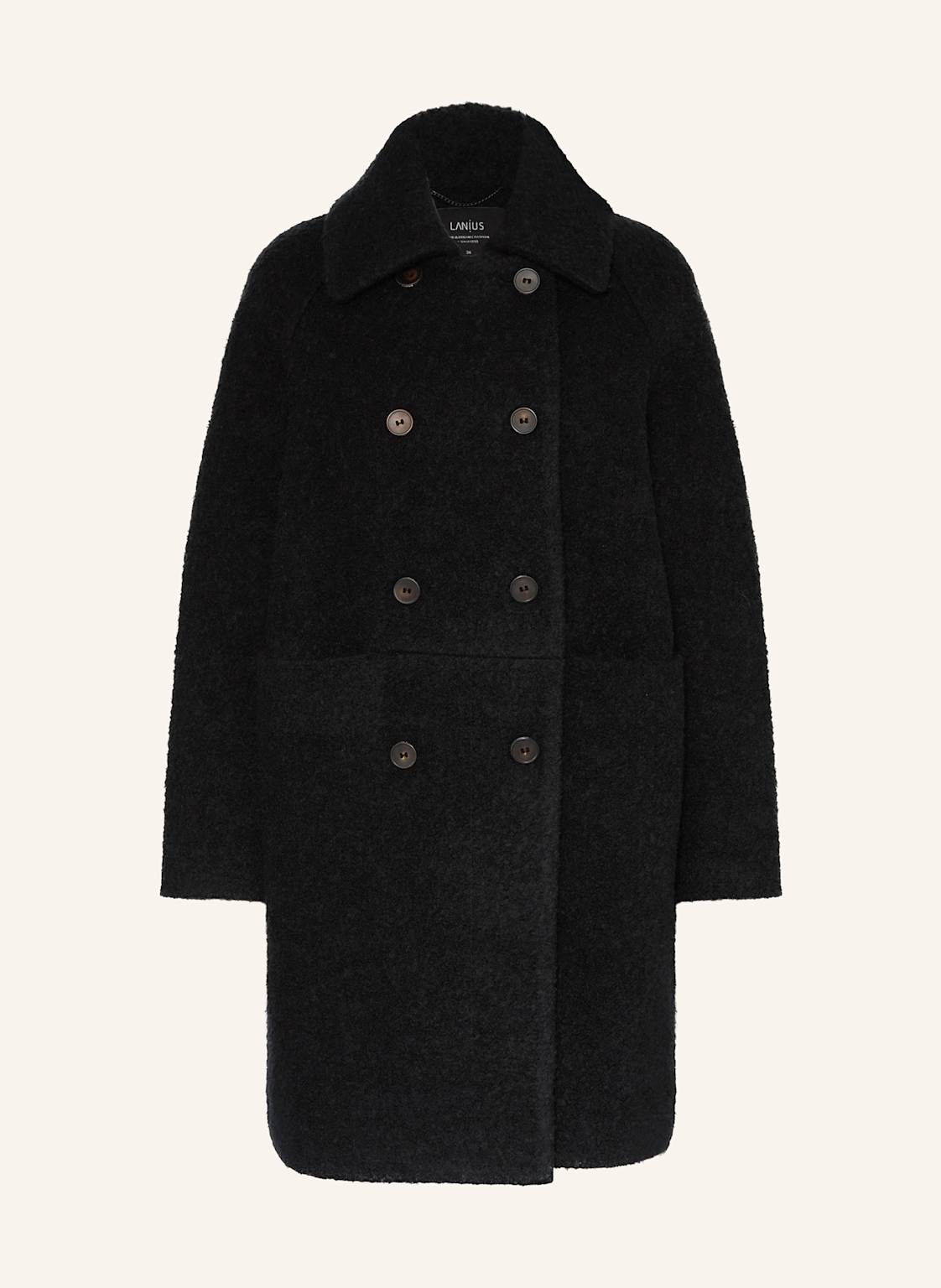 Lanius Wollmantel schwarz von LANIUS