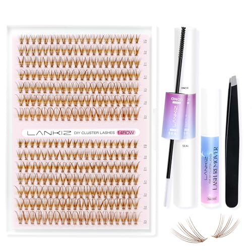Wimpern Extensions Set 280pcs LANKIZ Braune Wimpern 20D C Curl 9-15mm Mix 0.07 Einzelne Wimpern mit Wimpernkleber, Wimpernkleber Entferner und Applicator Lash Extension Set für Anfänger Wimpern Extensions Set 280pcs LANKIZ Braune Wimpern 20D C Curl 9-15mm Mix 0.07 Einzelne Wimpern mit Wimpernkleber, Wimpernkleber Entferner und Applicator Lash Extension Set für Anfänger von LANKIZ