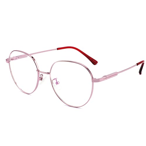 LANLANG lesebrille 1,0 für damen mit Flex Memory Titanium,Blaulichtfilter brille,lesehilfe, 0~4 dioptrien,anti blaue,Niedlich,runden,hohe Auflösung hohe Transparenz MT-003-W von LANLANG