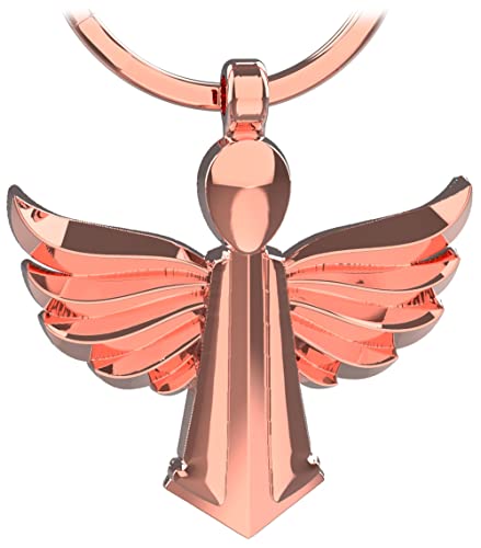 LANOLU Schutzengel Schlüsselanhänger Engel Schlüsselanhänger, Glücksbringer Auto - fahr vorsichtig Anhänger mit Platz für Gravur, Geschenke zum Führerschein, Engel Glücksbringer Anhänger von LANOLU