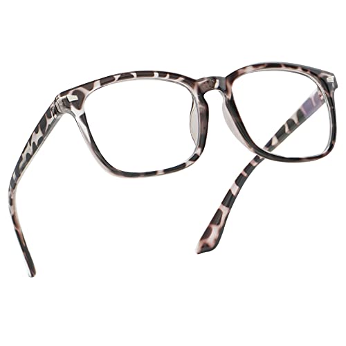 LANOMI Lesebrille Blaulichtfilter Brille für Damen und Herren Rechteck Lesehilfe UV Sehhilfe Brillen 1,0 1,25 1,5 1,75 2,0 2,25 2,5 2,75 3,0 3,5 (Grau Schildpatt, 1.75) von LANOMI