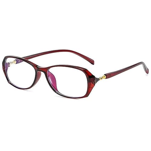 Lanomi Lesebrille Damen Blaulichtfilter Brille Leichte Sehhilfe Anti Blaulicht Computerbrille Lesehilfe 1.0 1.5 2.0 2.5 3.0 3.5 4.0 Rot 1.0 von Lanomi