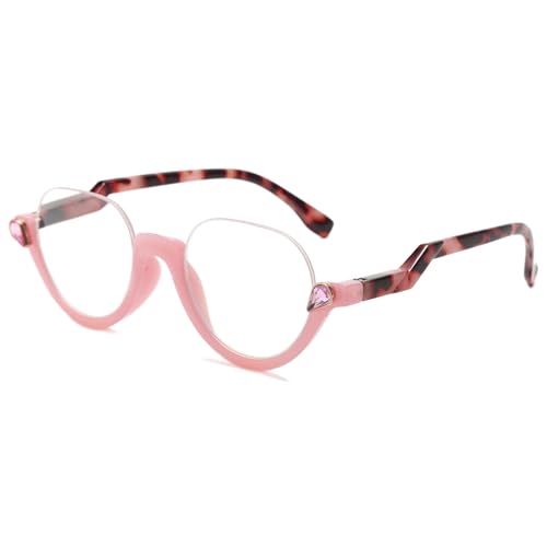 Lanomi Mode Halbrahmen Lesebrille Blaulichtfilter Rund Halbbrille Damen Herren UV400 Schutz Sehhilfe Lesehilfe Rosa Rahmen Schildpatt Arm Lesebrillen 2.5 Lanomi Mode Halbrahmen Lesebrille Blaulichtfilter Rund Halbbrille Damen Herren UV400 Schutz Sehhilfe Lesehilfe Rosa Rahmen Schildpatt Arm Lesebrillen 2.5 von Lanomi