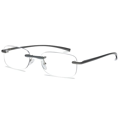 Lanomi Rahmenlose Lesebrille Damen Herren Blaulichtfilter Rechteckig Lesehilfe Ultraleicht Randlose Anti Blaulicht Computer Brille 1.0 1.5 2.0 2.5 3.0 3.5 4.0 Grau 3.5 Lanomi Rahmenlose Lesebrille Damen Herren Blaulichtfilter Rechteckig Lesehilfe Ultraleicht Randlose Anti Blaulicht Computer Brille 1.0 1.5 2.0 2.5 3.0 3.5 4.0 Grau 3.5 von Lanomi