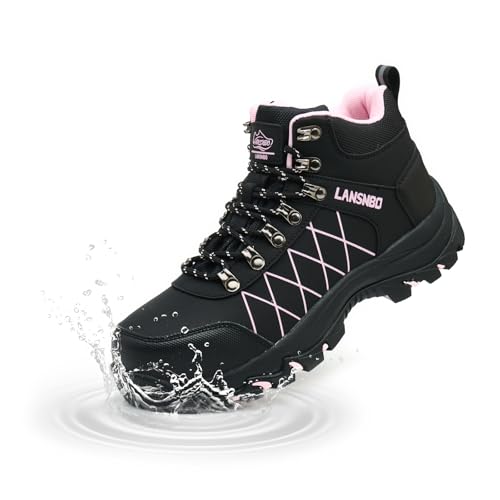 LANSNBO Wasserdichte Stahlkappenstiefel für Damen, breite Breite, rutschfeste Arbeitsschuhe, leicht, rutschfest, Sicherheitsschuhe, unzerstörbare Konstruktion, Zehenschuhe aus Verbundwerkstoff LANSNBO Wasserdichte Stahlkappenstiefel für Damen, breite Breite, rutschfeste Arbeitsschuhe, leicht, rutschfest, Sicherheitsschuhe, unzerstörbare Konstruktion, Zehenschuhe aus Verbundwerkstoff von LANSNBO