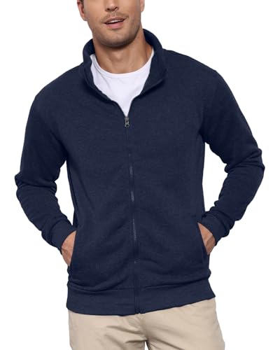 LAOARA Herren Sweatjacke Pullover Hoodie Sweatshirt ohne Kapuze mit Reißverschluss Zipper Fleecejacke Blau 2XL LAOARA Herren Sweatjacke Pullover Hoodie Sweatshirt ohne Kapuze mit Reißverschluss Zipper Fleecejacke Blau 2XL von LAOARA
