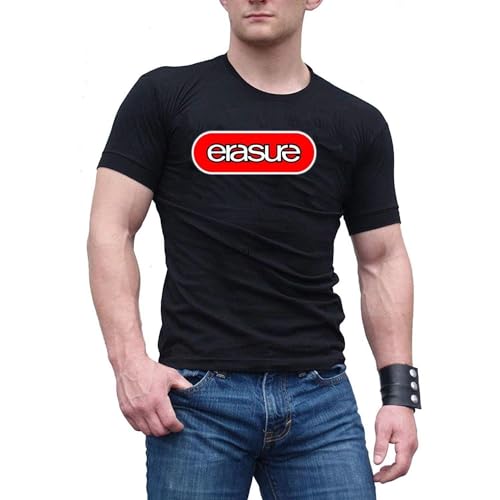 LAOCHUANZHANG Men-s-Erasure-Logo-Black-Cotton-T-ShirtTee Black L von LAOCHUANZHANG