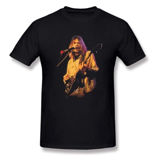 Neil T-Shirts Young Cotton Men's T-Shirts Short Sleeve Black 3XL von LAOCHUANZHANG