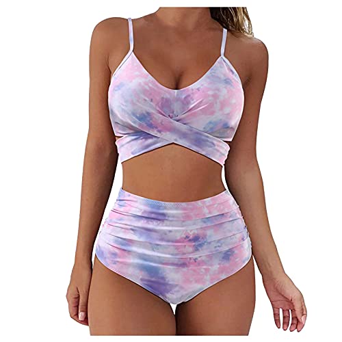 Bikini Set Damen Tankini Badeanzug Dunkelblau Röckchen Tunika Shaping Effekt Blauer Gestreifter Einteiler Lustig Beste Kurzen Ärmeln Arm Rosa Ausschnitt Schnürung Pinke Stoma Weisser Altrosa von LAOFU