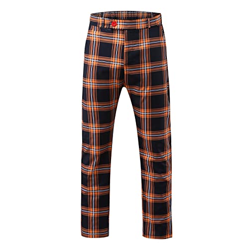 LAOFU Hosen Jogginghose Herren Cargohose Lederhose Cargo Hose Chino Arbeitshose Paperbag Radlerhose Cordhose Marlene Haremshose Herren, 02-orange, 3XL von LAOFU