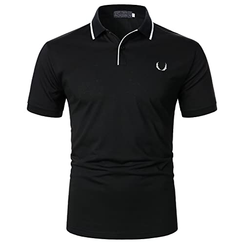 Poloshirt Herren Polo Shirts Mischgewebe Arbeitspolo Strickpolo Muskel Seide Eigenes Modische Kaschmir Mao Button Down Arztpraxis Knöpfe Giant Feinstrick Mop Bauchgröße Nach Maß Gemusterte von LAOFU