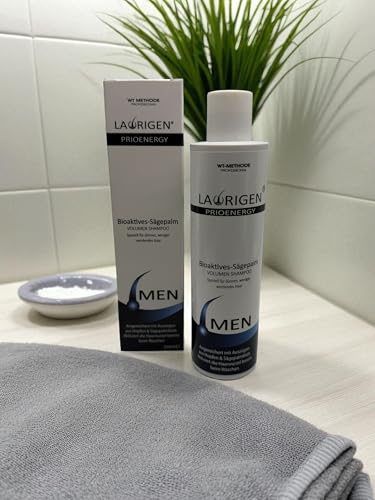 LAORIGEN MÄNNER 250ml PRIOENERGY Bioaktives Sägepalm Shampoo stoppt in verbindung mit PLACEN AS EXTRACTS Haarausfall bei Männern und regt das Haarwachstum an. von LAORIGEN