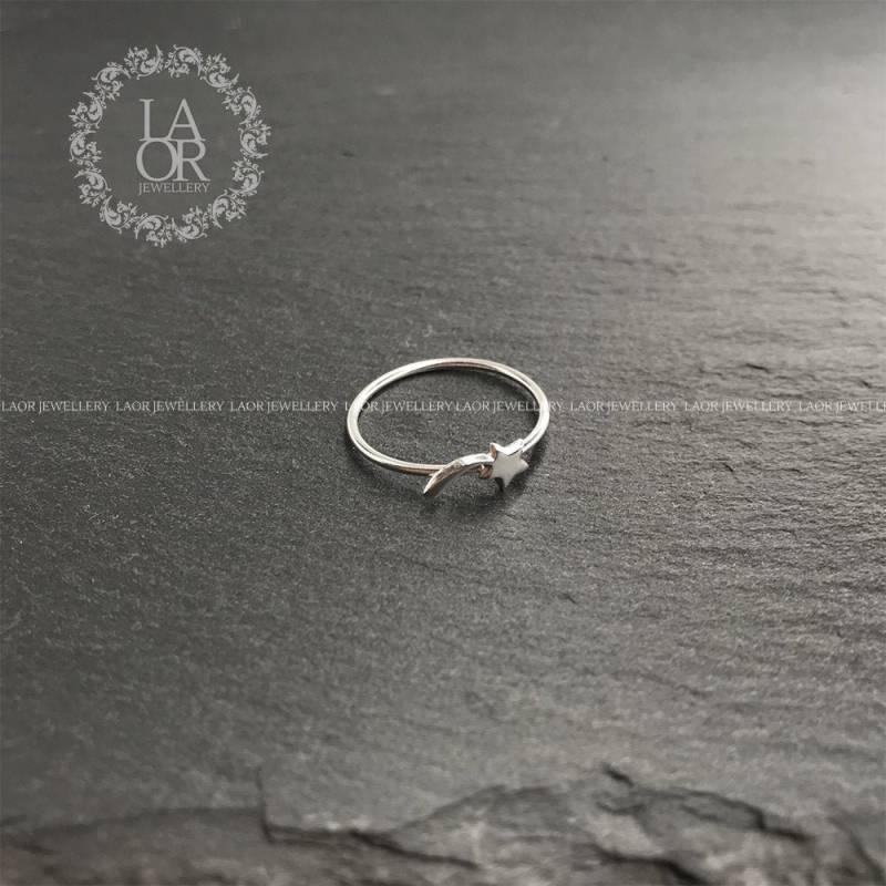 Silber Sternschnuppe Ring | Damen Fingerring 925 Sterling Celestial Valentinstagsgeschenke Muttertagsgeschenke Geschenke Für Sie von LAORJewellery