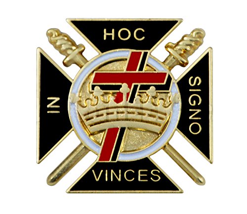 Patch Nation Krone und Kreuz In Hoc Signo Vinces Knights Templar Crusader Lapel Pin Badge von LAOSEP