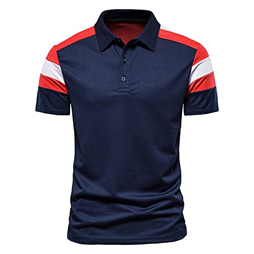 Poloshirt Herren Polo Shirts Arbeitskleidung Druck Hochwertige Leinen 5XL Hellblau Tasche Gelb Baumwolle Golfhemden Grünes Orange Langarmpolo Beste 100 Cotton Dunkelblau Gelbes Pink Oberteil von LAOSU