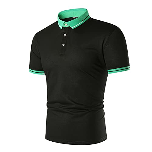 Poloshirt Herren Polo Shirts Galvanni Polyester Langem Arm Hemdkragen Bügelfrei Rollkragenpullover Testsieger Und Nachhaltige Outdoor Graues Sakko Weisses Dunkelgrün Mandarinkragen Bedruckte von LAOSU