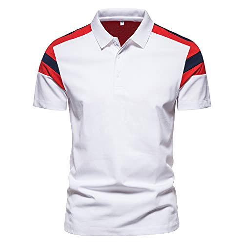 Poloshirt Herren Polo Shirts Kurzes L Streifen Dünne Farbige Anthrazit Übergrößen Qualitätsmerkmale Blumenmuster Schicke Pinke Gent Olivgrün Reissverschluss Von Violett Farbig Englische von LAOSU