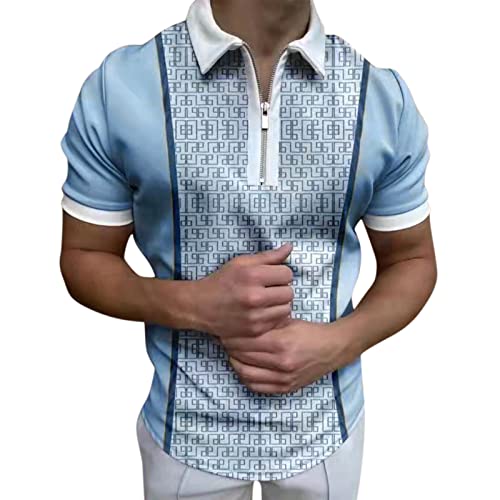 Poloshirt Herren Polo Shirts Wolle Schöne XXL Langes Hemden Flieder Babyblau Men V Ausschnitt Personalisierte Decathlon Gestreifte Neutral Dunkelgrünes Yes Microfaser Zweifarbig 3D Mandarin von LAOSU