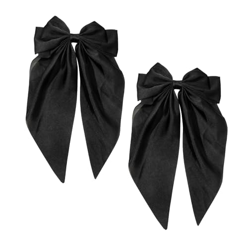 Haarschleifen für Damen, große schwarze Schleife, große Haarschleifen, langer Schwanz, Satin-Haarschleife, Mädchen-Haarschleifen, Haarschleifen, Haarschmuck, Haarschleifen für Mädchen, Erwachsene, Haarschleifen für Damen, große schwarze Schleife, große Haarschleifen, langer Schwanz, Satin-Haarschleife, Mädchen-Haarschleifen, Haarschleifen, Haarschmuck, Haarschleifen für Mädchen, Erwachsene, von LAOTIDui