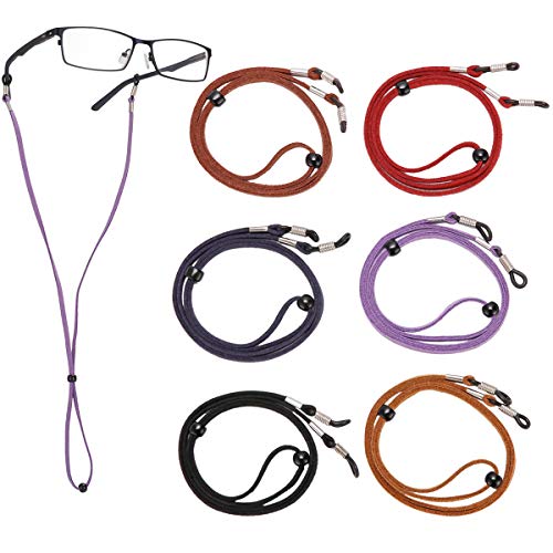 LAOYE 6er Brillenband Leder Brillenbänder Universal Brillenkette Einstellbarer Brillenkordel Brillenschnur für Damen Herren - Leder Brillen Seil für Lesebrille Sonnenbrille Schutzbrille LAOYE 6er Brillenband Leder Brillenbänder Universal Brillenkette Einstellbarer Brillenkordel Brillenschnur für Damen Herren - Leder Brillen Seil für Lesebrille Sonnenbrille Schutzbrille von LAOYE