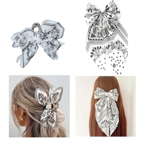 LAOYEFACAI 2 Stück Haarklammer Groß Haarspangen Haarschleifen Clips Damen Mädchen Blumen und Pflanzen Haarspange Haarclips Hair Claw Clip Hair Accessories Women Hair Clips von LAOYEFACAI