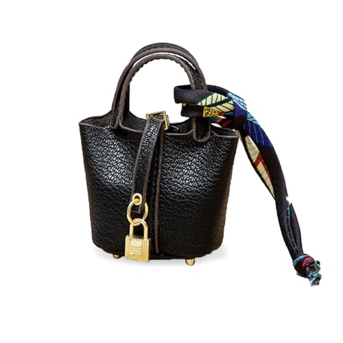 LAOYEFACAI Mini Taschenanhänger Süßer Leder Schlüsselanhänger Handtaschen Charm Perfekt für Damen Dekoration und Aufbewahrung kleiner Gegenstände (LS) von LAOYEFACAI