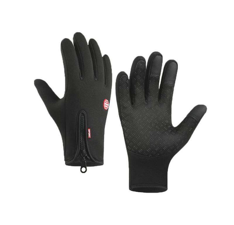LAPA HOME Boxhandschuhe Touchscreen Fahrradhandschuhe Anti-Rutsch Fitness Sporthandschuhe (1-tlg., Paar), Herren Damen Warmhalten Winddicht Fleecehandschuhe mit Reißverschluss von LAPA HOME