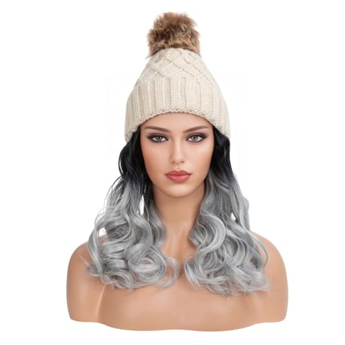 Perücken für Frauen Damen Modische Perückenkappe for langes lockiges Haar, gewellte Strickkappe, natürliche realistische Perückenkappe Perückenkappen für Damen (Color : 04) von LAPADULA