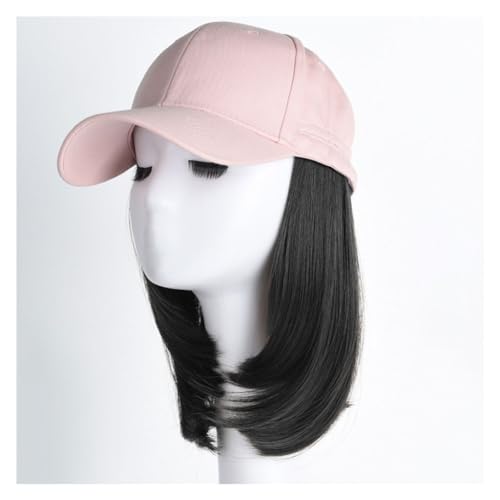 Perücken für Frauen Damenhutperücke, rosa Baseballkappe, brauner und schwarzer Perückenhut, geeignet for tägliche Themenpartys und Freizeit im Freien Perückenkappen für Damen (Color : 03) von LAPADULA