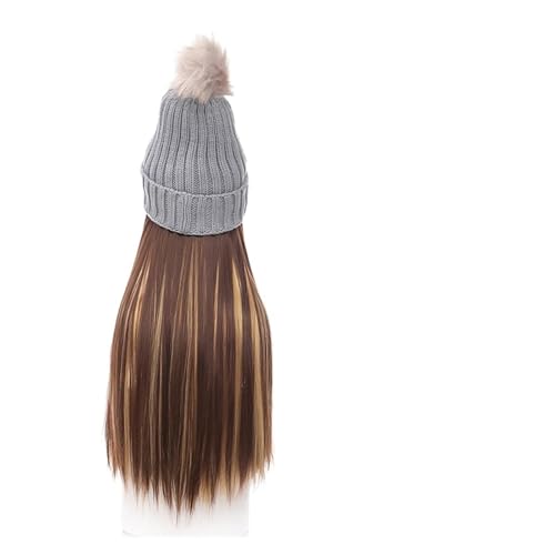 Perücken für Frauen Kunsthaar Damen Winter Warm Halten Haarverlängerung Hüte Perücken for Frauen Farben Welliges Haar Perückenkappen für Damen (Color : 7) von LAPADULA