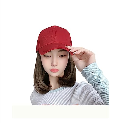 Perücken für Frauen Lange Haare Bobo Cap synthetische Hut Haar Perücke natürliche schwarze Perücken verbinden synthetische Hut Perücke for Mädchen Perückenkappen für Damen (Color : B) von LAPADULA