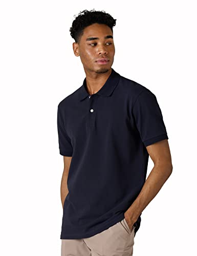 LAPASA Amerikanische Größen Herren Pique Baumwoll Poloshirt Fällt größer aus Business Casual T-Shirt 1 Pack M19 von LAPASA
