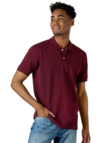 LAPASA Amerikanische Größen Herren Pique Baumwoll Poloshirt Fällt größer aus Business Casual T-Shirt 1 Pack M19 von LAPASA