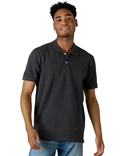 LAPASA Amerikanische Größen Herren Pique Baumwoll Poloshirt Fällt größer aus Business Casual T-Shirt 1 Pack M19 von LAPASA